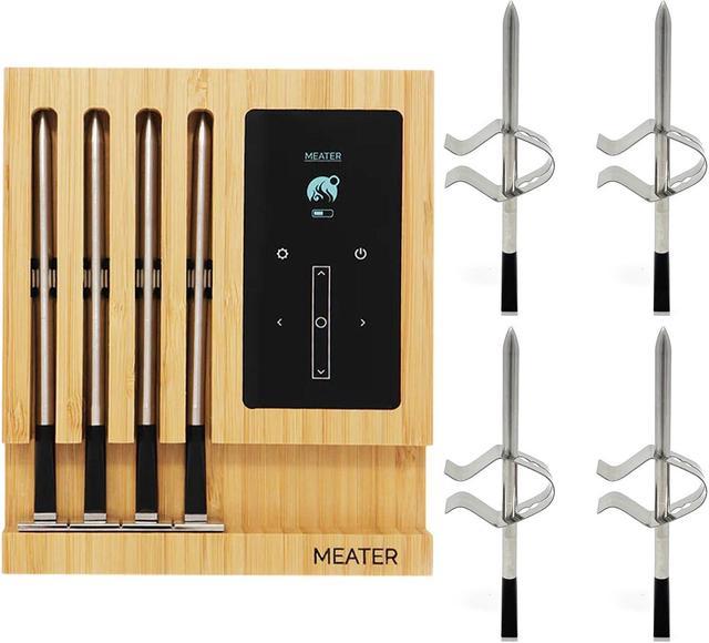 MEATER Block 4-Probe Upgraded Smart Premium Meat Thermometer with 165ft  Long Range Bluetooth and WiFi for The Oven Grill Kitchen BBQ Rotisserie  Bundled with 4 Probe Holders 