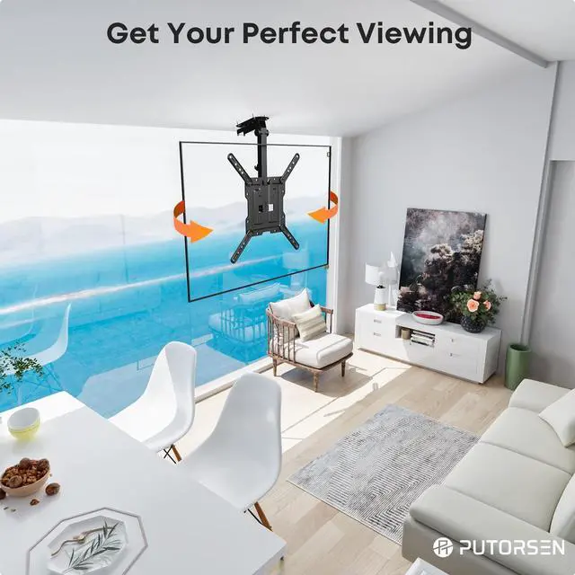 Alt view image 3 of 7 - PUTORSEN Folding TV Ceiling Mount