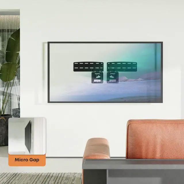 Alt view image 2 of 7 - PUTORSEN Ultra Slim TV Mount Slim Fit Wall Mount
