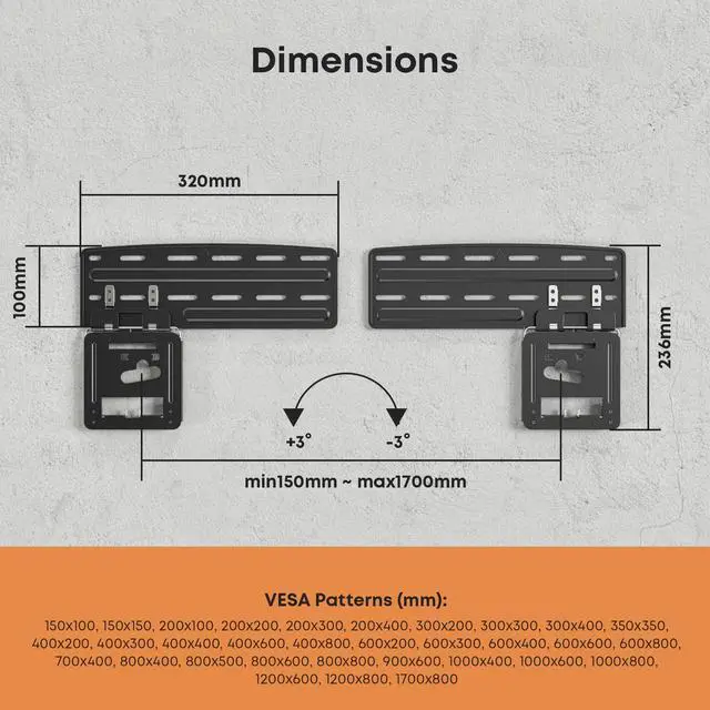 Alt view image 5 of 7 - PUTORSEN Ultra Slim TV Mount Slim Fit Wall Mount