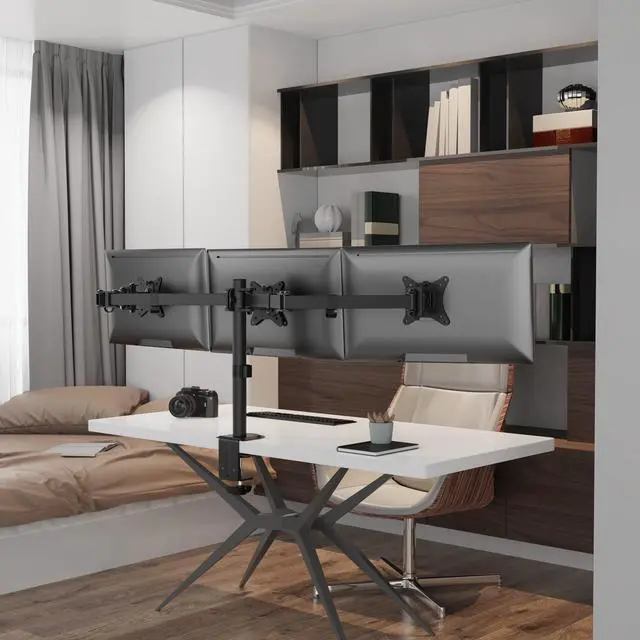 Alt view image 2 of 6 - PUTORSEN Triple Monitor Mount for 3 Screens up to 24 Inches