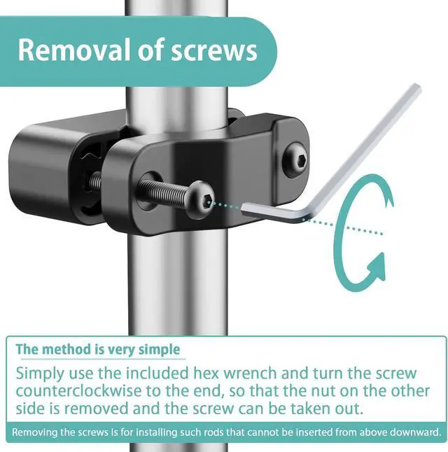 Alt view image 7 of 7 - PUTORSEN Height Adjustable Pole Mount Monitor Arm for 17"-27" Screens with Mechanical Spring