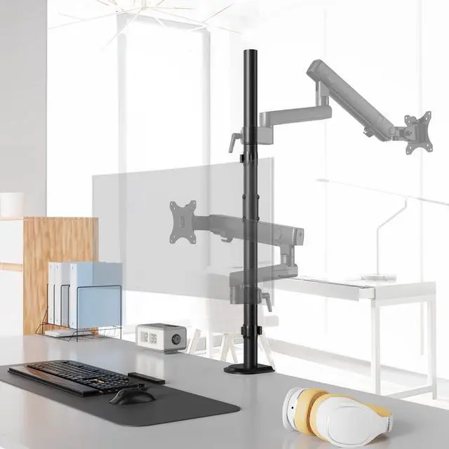 Alt view image 5 of 7 - PUTORSEN Extra Tall Sturdy Center Pole for Monitor Arm Mount 31.9inches