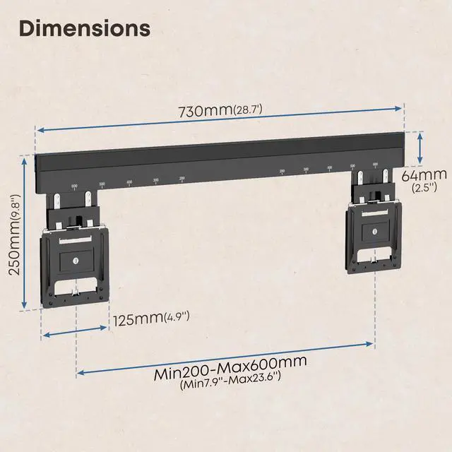 Alt view image 4 of 7 - PUTORSEN Ultra Slim TV Wall Mount Bracket Suitable for 37-80 Micro-Gap Flat 165lbs Max VESA 600x400mm Compatible with Designed for Samsung Frame TVs (2021-2023) Profile