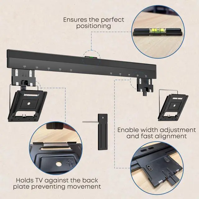 Alt view image 6 of 7 - PUTORSEN Ultra Slim TV Wall Mount Bracket Suitable for 37-80 Micro-Gap Flat 165lbs Max VESA 600x400mm Compatible with Designed for Samsung Frame TVs (2021-2023) Profile