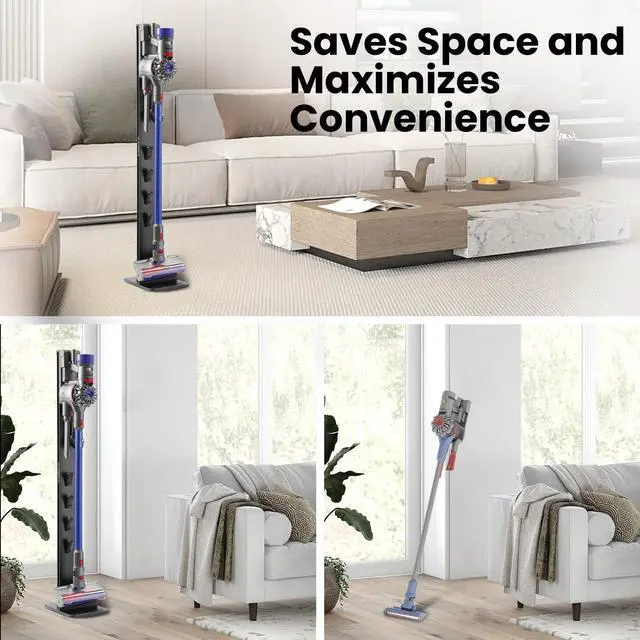 Alt view image 6 of 7 - PUTORSEN Premium Aluminum Vacuum Stand Storage Dock Dockings Station, for Dyson SV21 SV18 Gen5 V15 V12 V11 V10 V8 V7 V6 Cordless Stick Vacuum Cleaner & Accessary, Storage Bracket Organizer Rack