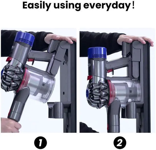 Alt view image 5 of 7 - PUTORSEN Premium Aluminum Vacuum Stand Storage Dock Dockings Station, for Dyson SV21 SV18 Gen5 V15 V12 V11 V10 V8 V7 V6 Cordless Stick Vacuum Cleaner & Accessary, Storage Bracket Organizer Rack