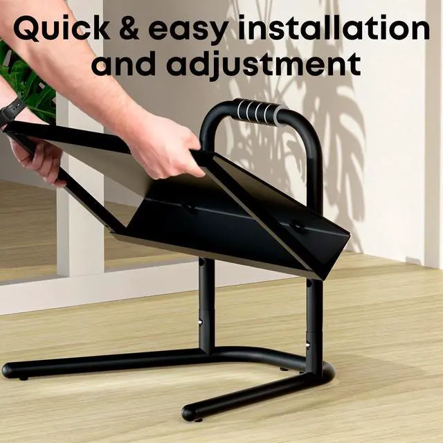 Alt view image 2 of 7 - PUTORSEN  Height Adjustable Standing Foot Rest with Soft Grip Handle,Under Desk Footrest for Standing and Sitting,All-Steel Construction