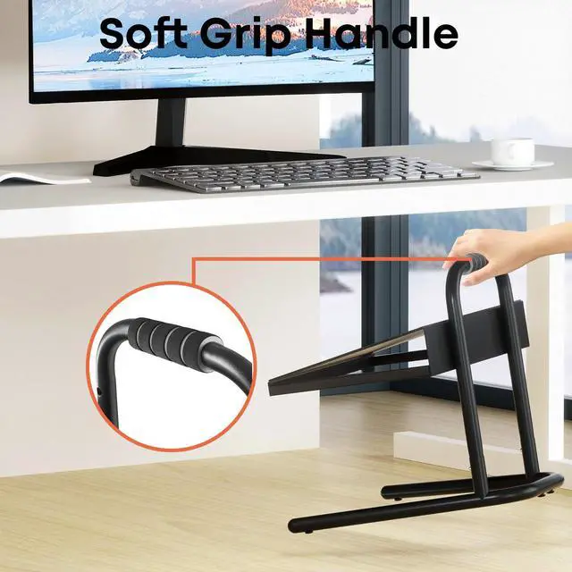 Alt view image 7 of 7 - PUTORSEN  Height Adjustable Standing Foot Rest with Soft Grip Handle,Under Desk Footrest for Standing and Sitting,All-Steel Construction