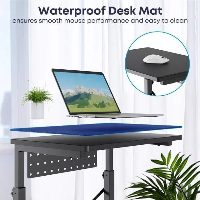 Alt view image 6 of 7 - PUTORSEN PC Tower Stand, Height Adjustable Computer Tower Stand Under Desk, 2-Tier ATX-Case PC Floor Stand, PC Holder, Under Desk Printer Stand with Rolling Wheels, Black