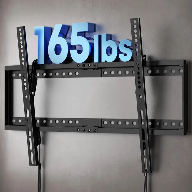 Alt view image 3 of 7 - PUTORSEN Tilting TV Wall Mount for Most 37-80'' TVs, up to 165lbs, 8° Tilting for Better Viewing, Wall Mount TV Bracket with Quick Lock and Release, Max VESA 600 * 400mm, Fits 16"/18"/24" Stud
