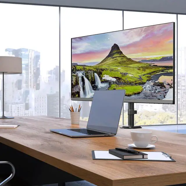Alt view image 6 of 7 - PUTORSEN Single Monitor Desk Mount for 17-42 Inch Monitor and TV, up to 26.4 lbs, Ultrawide Monitor Arm Mount for Flat Curved Computer & TV Screen with VESA 75×75 to 200×200, with Cable Clips