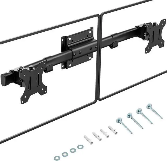 Main image of PUTORSEN Dual Monitor Wall Mount, Horizontal Assembly Mount for 2 Monitor Screens up to 27 inches,Max. 10kg, VESA 75x75/100x100mm