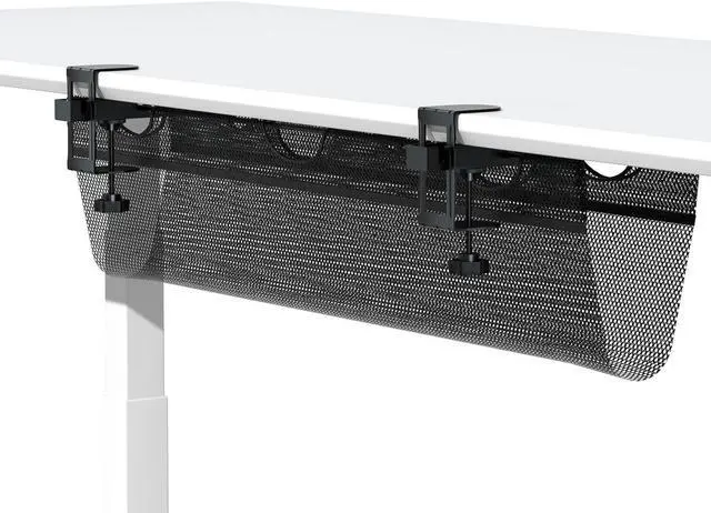 Main image of PUTORSEN Cable Management Net, 36 Inch Clamp-on Cable Net Under Desk, No Drill Cable Management for Wire, Mesh Cable Management with 5 Velcro Cable Ties for Home and Office, Black