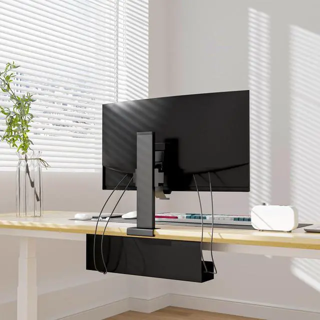 Alt view image 7 of 7 - PUTORSEN Cable Management Under Desk,17 inch Cable Management Tray