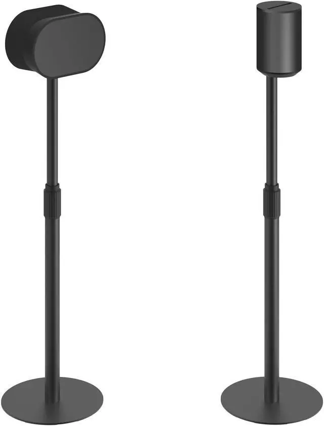 Main image of PUTORSEN Speaker Stands for SONOS Era-100 and Era-300 - Height Adjustable Speaker Stand up to 42.6'', Concealed Cable Management, Max Load 11 lbs, 1 Pair (2 Pack), Black