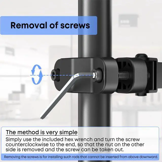 Alt view image 7 of 7 - PUTORSEN Pole Mount Monitor Arm easily attaches to VESA Mounts for 17-32 Displays, supports up to 17.6 Pounds, VESA 75x75 and 100x100 Compatible