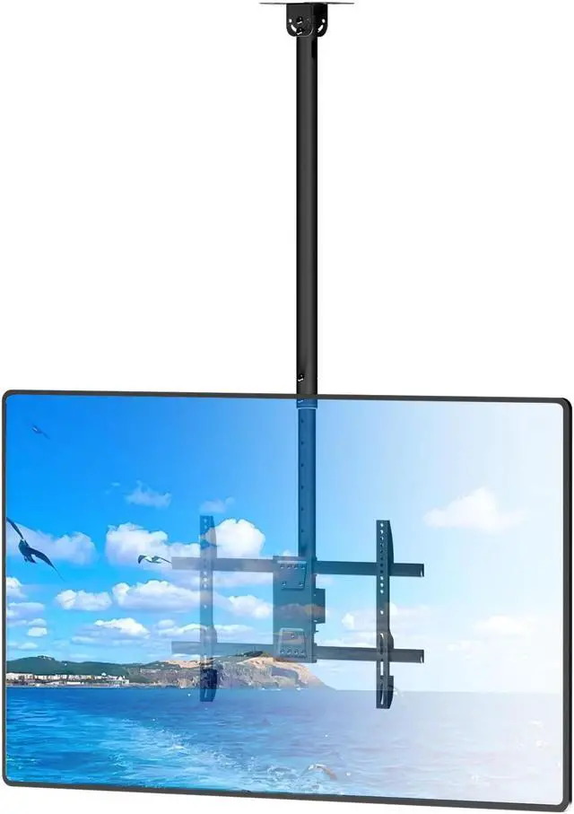 Main image of PUTORSEN Ceiling TV Mount  Fits Most 43-86 Inch LCD, LED, OLED 4K TVs, Max VESA 600x400mm, Supports up to 132 lbs, Height Adjustable, Black