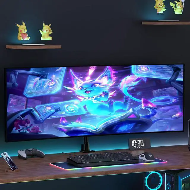 Alt view image 7 of 7 - PUTORSEN Monitor-Arm Ultrawide Heavy Duty 27-57'' - Aluminum Single Monitor Mount Holds up to 59.4lbs, Adjustable Desk Mount Stand, VESA75/100/200mm, Black
