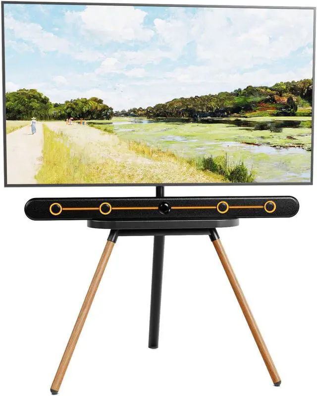 Main image of PUTORSEN Easel TV Stand for 42 43 to 65 Inch LED LCD OLED Screens Height Adjustable TV Floor Stand, Concealed Cable Management, Max Load 99lbs, Black