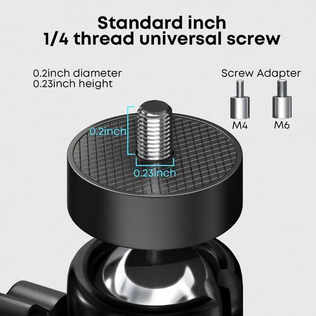 Alt view image 3 of 7 - PUTORSEN Foldable Projector Wall Mount,Ceiling Wall Projector Mount,Universal Adjustable Projector Mount,Aluminum Alloy Projector Stand 1/4" Screw Size,360 Degrees Rotation