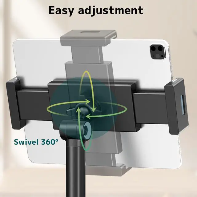 Alt view image 4 of 7 - PUTORSEN Tablet Stand for Desk, Phone Tabletop Desktop Stand Holder, Multi-Angle Adjustable Foldable Tablet Holder Compatible with 4.7-12.9 inch iPad, iPhone, Kindle