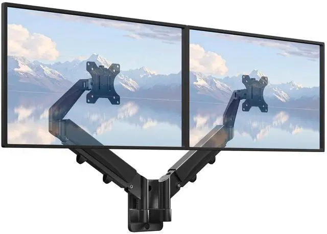 Main image of PUTORSEN Dual Monitor Wall Mount for Screens up to 32 inch, Fully Adjustable Tilt Swivel Arms Supporting 19.8 lbs, Closer to Wall, VESA 75 or 100mm