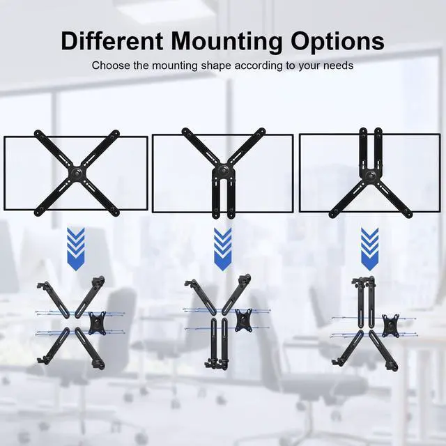 Alt view image 5 of 6 - PUTORSEN Universal VESA Mount Adapter - Non-VESA Adapter for 17 to 32 Inch Monitor Screens to 75x75 and 100x100 VESA Mount