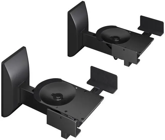 Alt view image 5 of 7 - PUTORSEN Dual Speaker Wall Mounts - Universal Side Clamping Bookshelf Mounting Bracket for Surrounding Sound Speakers, Hold up to 55 lbs, 2 Pack