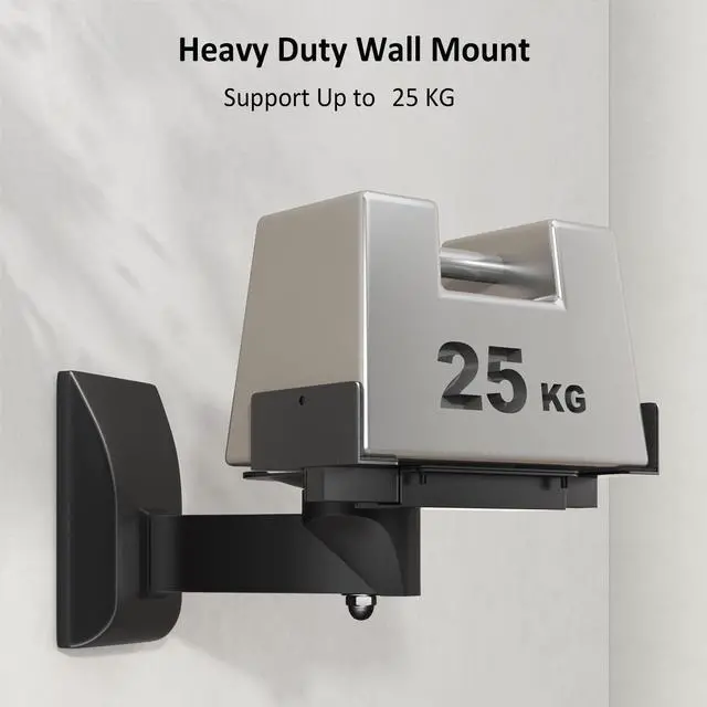 Alt view image 7 of 7 - PUTORSEN Dual Speaker Wall Mounts - Universal Side Clamping Bookshelf Mounting Bracket for Surrounding Sound Speakers, Hold up to 55 lbs, 2 Pack