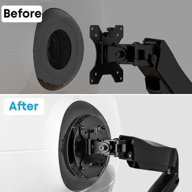 Alt view image 3 of 7 - PUTORSEN VESA Adapter Plate Bracket - for Samsung Odyssey Neo G9, Odyssey G7, G95NA, G75NB, CHG90 and Odyssey G9 Monitors, VESA 100x100, Black, Adapter-MP03