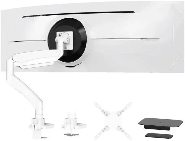Main image of PUTORSEN Ultrawide Monitor-Arm Heavy Duty 22-57 - PUTORSEN Aluminum Single Monitor Mount Holds up to 59.4 lbs, Premium Adjustable Desk Mount Stand, VESA 75/100/200 mm, White