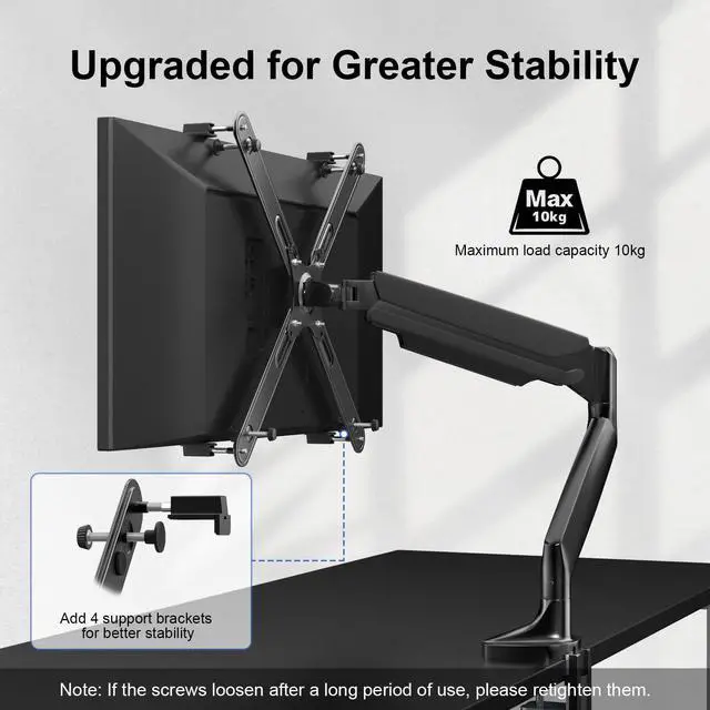 Alt view image 3 of 7 - PUTORSEN Universal VESA Mount Adapter - Non-VESA Adapter for 17 to 32 Inch Monitor Screens to 75x75 and 100x100 VESA Mount