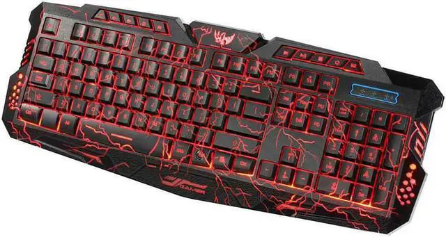 Alt view image 3 of 7 - 3-Colors Backlit USB Wired Gaming Keyboard Multimedia for Laptop PC