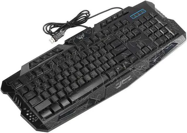 Alt view image 7 of 7 - 3-Colors Backlit USB Wired Gaming Keyboard Multimedia for Laptop PC
