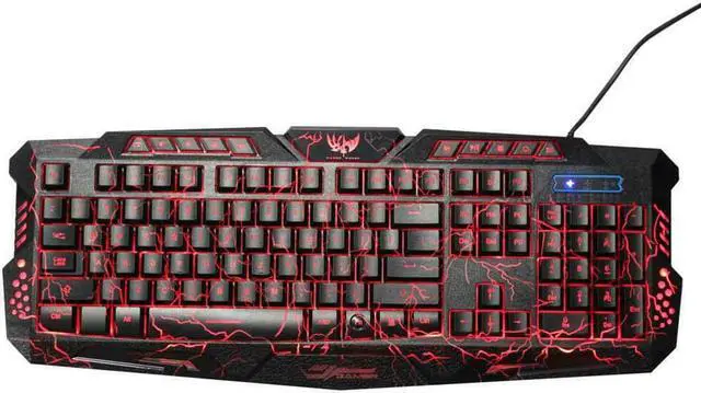 Alt view image 6 of 7 - 3-Colors Backlit USB Wired Gaming Keyboard Multimedia for Laptop PC