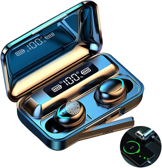 Main image of F9-5 True Wireless Stereo BT 5.0 Earphones Chargeable Stereo Sound Earbuds Waterproof Touch-control Headset Compatible with Android/iOS/PC Tablet Black