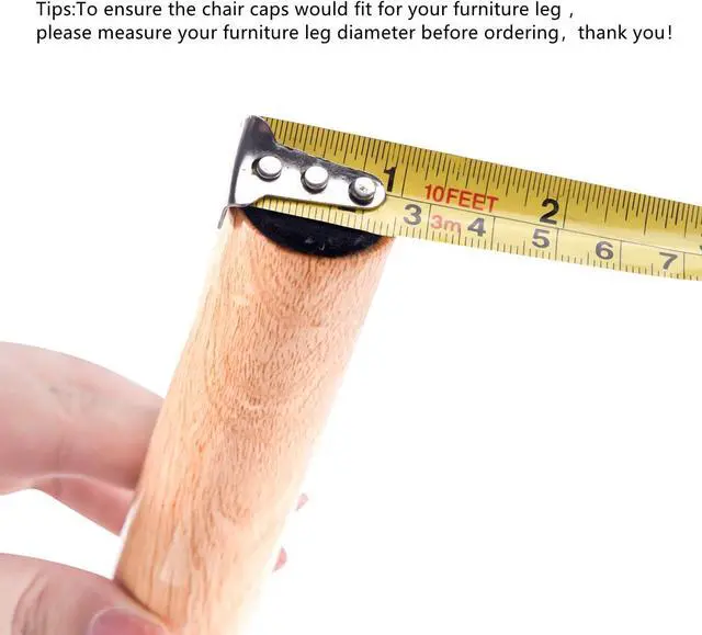 Alt view image 4 of 7 - 8 Packs Flexible Furniture Legs Floor Protectors Chair Table Leg Protectors Felt Pads Covers  Non Slip Slim Fit  Easy Slide Clear Plastic Cups Elegant Look Fits All Feet's Types