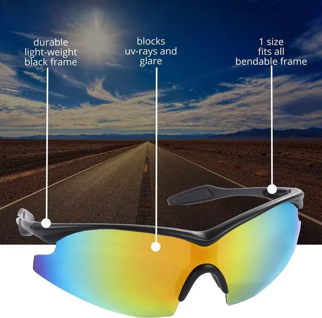 Alt view image 7 of 7 - Military-Inspired Polarized Sport Sunglasses - Mirrored Integrated Polarized Lens Battle Vision HD Sunglasses for Men/Women Riding Running Cycling Fishing Driving Golf