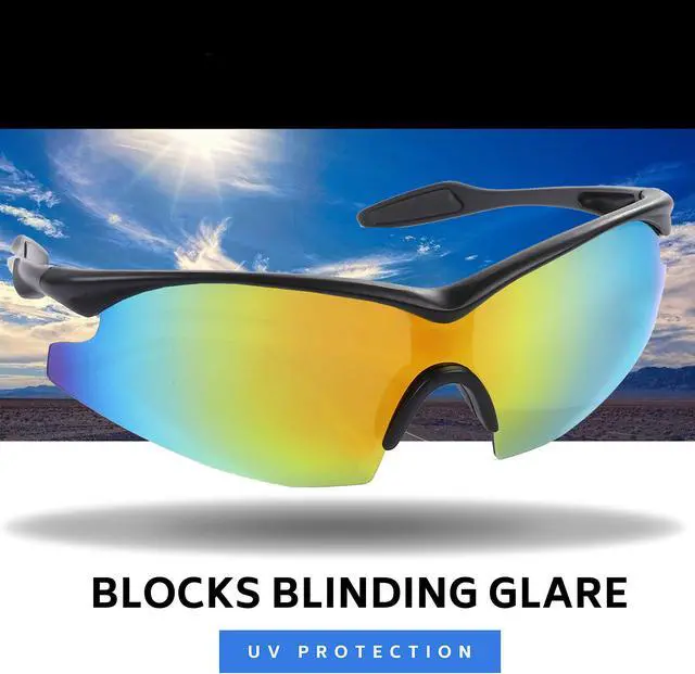 Alt view image 5 of 7 - Military-Inspired Polarized Sport Sunglasses - Mirrored Integrated Polarized Lens Battle Vision HD Sunglasses for Men/Women Riding Running Cycling Fishing Driving Golf