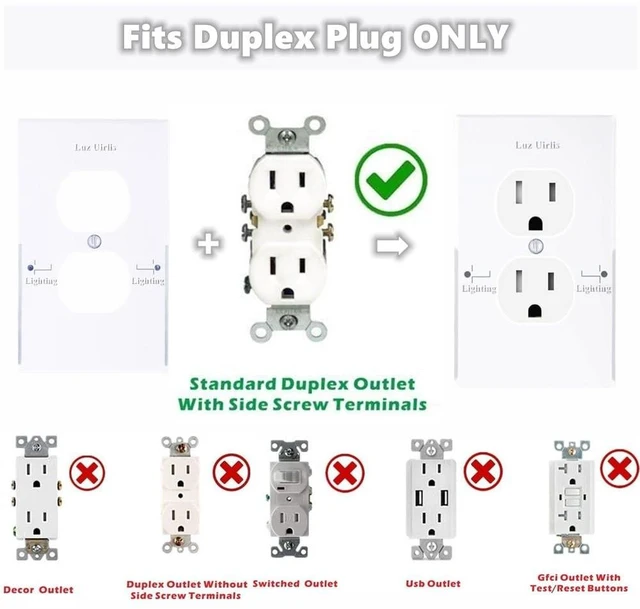 Alt view image 4 of 5 - 2 Packs Outlet Wall Plate LED Guide Night Lights, Illuminated Plug Cover With Sensor Inductive Easy Installation In Seconds For Home Kitchen Bedroom Hallway Stairway Garage Utility Room