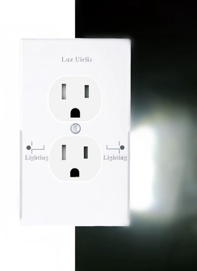 Main image of 2 Packs Outlet Wall Plate LED Guide Night Lights, Illuminated Plug Cover With Sensor Inductive Easy Installation In Seconds For Home Kitchen Bedroom Hallway Stairway Garage Utility Room
