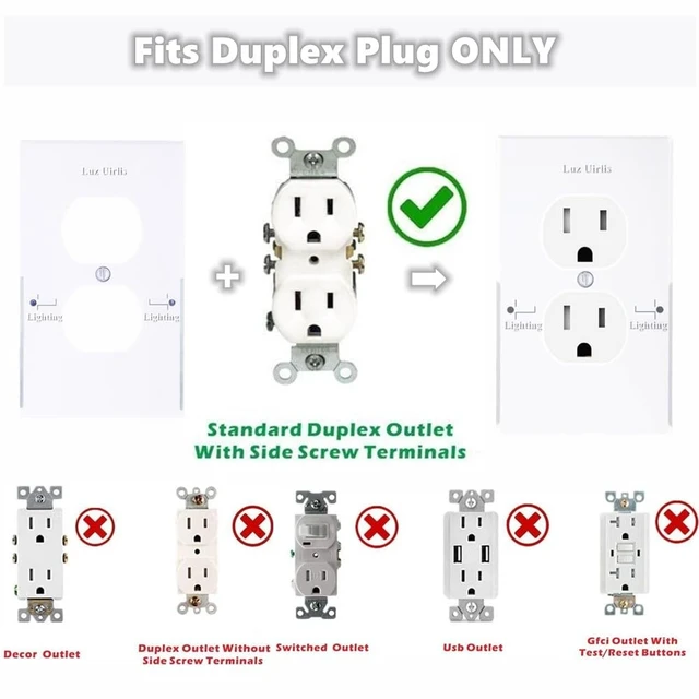 Alt view image 6 of 7 - 4 Packs Outlet Wall Plate LED Guide Night Lights, Illuminated Plug Cover With Sensor Inductive Easy Installation In Seconds For Home Kitchen Bedroom Hallway Stairway Garage Utility Room