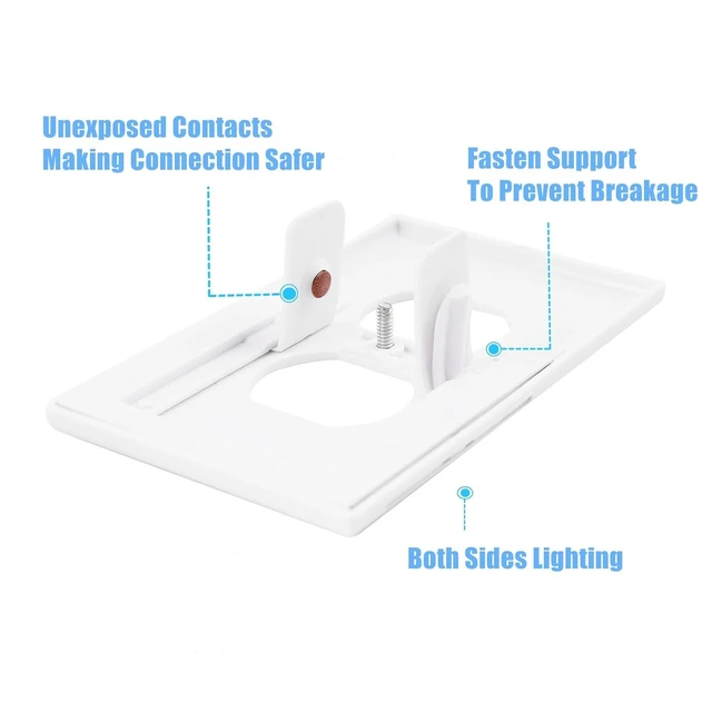Alt view image 6 of 7 - 6Packs Outlet Wall Plate LED Guide Night Lights, Illuminated Plug Cover with Sensor Inductive Easy Installation in Seconds for Home Kitchen Bedroom Hallway Stairway Garage Utility Room