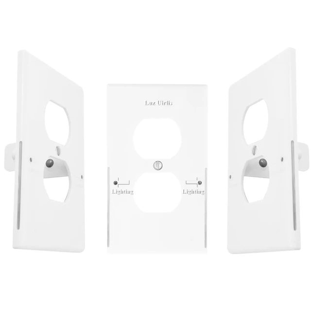 Alt view image 7 of 7 - 6Packs Outlet Wall Plate LED Guide Night Lights, Illuminated Plug Cover with Sensor Inductive Easy Installation in Seconds for Home Kitchen Bedroom Hallway Stairway Garage Utility Room