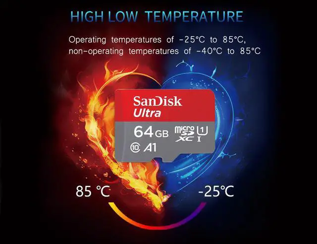 Alt view image 5 of 7 - Low speed 64GB SanDisk Micro SD Card Read Speed Up to 60MB/s TF Card memory card for samrt phone and table PC Camera Drone