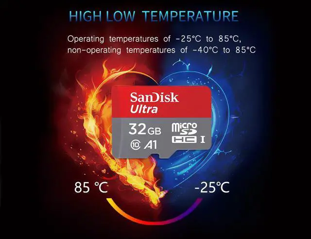 Alt view image 6 of 7 - Low speed 32GB SanDisk Micro SD Card Read Speed Up to 60MB/s TF Card memory card for samrt phone and table PC Camera Drone