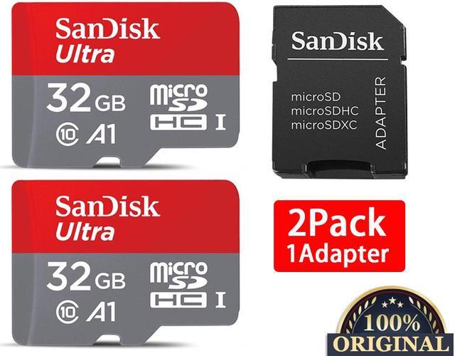 100% Original 2 Pack 32GB SanDisk Micro SD Card with Adapter TF Card Read  Speed Up to 100MB/s memory card for samrt phone and table PC Camera Drone