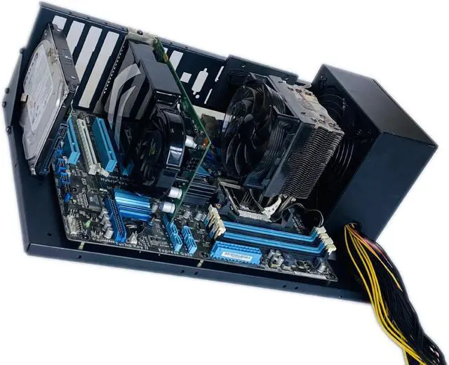 Alt view image 5 of 7 - ALAMENGDA Open Computer Case,Two-way Server ATX Motherboard Tray Test Stand, Test bench, ATX Mid Tower