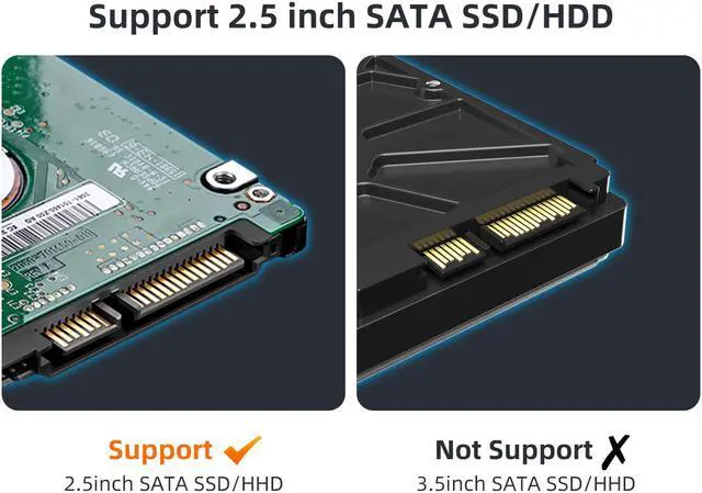 Alt view image 5 of 7 - MAIWO 2.5" Hard Drive Enclosure USB C 3.1 Gen 1 to SATA III 6Gbps for SSD HDD 9.5 7mm External Hard Drive Disk Case with UASP Compatible with WD Seagate Toshiba Samsung Hitachi PS4 Xbox Router
